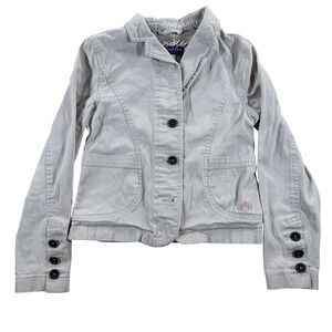 Duck Head Jeans Co Kids Tan Cotton Twill 3-Button Blazer Jacket Size S 7